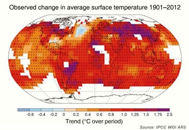 تغيرات المناخ في العالم خلال قرن-wb